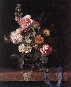 Vase of Flowers with Watch